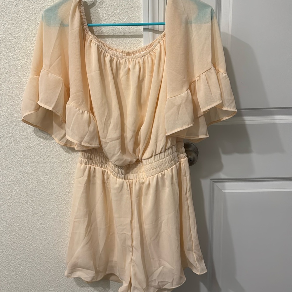 Women’s apricot dressy romper